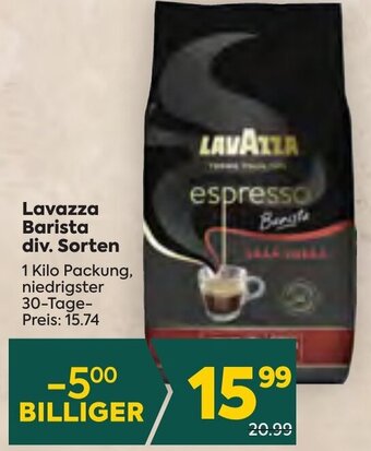 Billa Lavazza Barista div. Sorten 1 Kilo Packung, Angebot