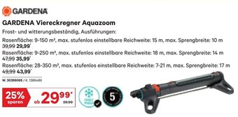Lagerhaus GARDENA Viereckregner Aquazoom Angebot