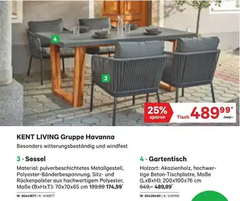 Lagerhaus KENT LIVING Gruppe Havanna Besonders witterungsbeständig und windfest Angebot