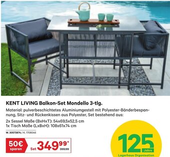Lagerhaus KENT LIVING Balkon-Set Mondello 3-tlg. Angebot