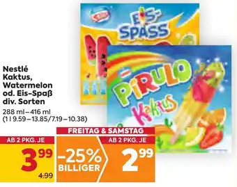 Billa Nestlé Kaktus, Watermelon od. Eis-Spaß div. Sorten 288 ml-416 ml Angebot
