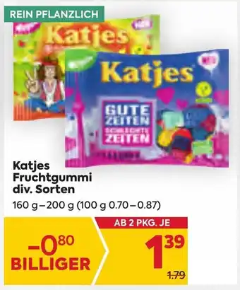 Billa Katjes Fruchtgummi div. Sorten 160 g-200 g Angebot