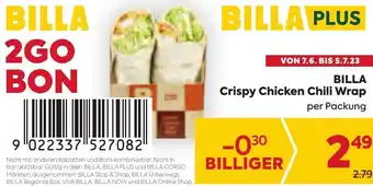 Billa BILLA Crispy Chicken Chili Wrap per Packung Angebot