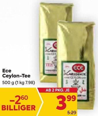 Billa Ece Ceylon-Tee 500 g Angebot