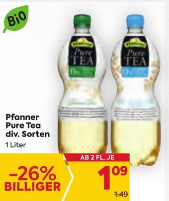Billa Pfanner Pure Tea div. Sorten 1 Liter Angebot