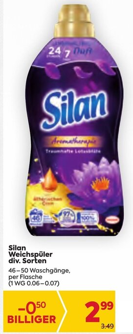 Billa Silan Weichspüler div. Sorten 46-50 Waschgänge, Angebot