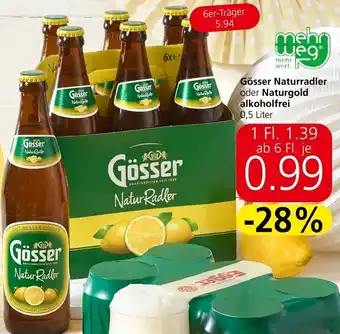 Spar Gösser Naturradler oder Naturgold alkoholfrei 0,5 Liter Angebot