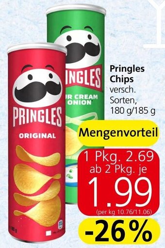 Spar Pringles Chips versch. Sorten, 180 g/ 185 g Angebot