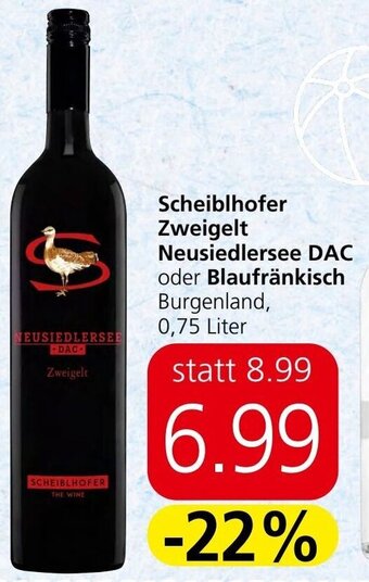 Spar Scheiblhofer Zweigelt Neusiedlersee DAC oder Blaufränkisch Burgenland, 0,75 Liter Angebot