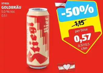 Hofer STIEGL GOLDBRÄU 5,0 % Vol. 0,5L Angebot
