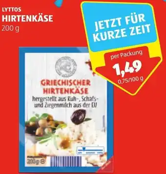 Hofer LYTTOS HIRTENKÄSE 200g Angebot