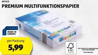 Hofer OFFICE PREMIUM MULTIFUNKTIONSPAPIER per Packung Angebot