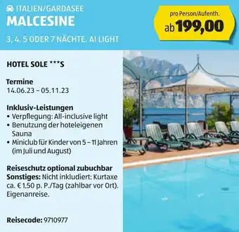 Hofer ITALIEN/GARDASEE MALCESINE Angebot