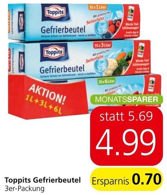 Interspar Toppits Gefrierbeutel 3er-Packung Angebot