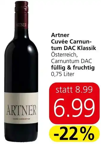 Interspar Artner Cuvée Carnun-tum DAC Klassik Österreich, Carnuntum DAC füllig & fruchtig 0,75 Liter Angebot