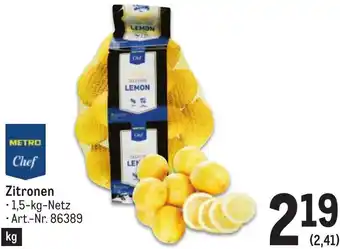 Metro Zitronen • 1,5-kg-Netz Angebot