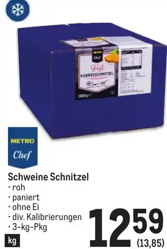 Metro Schweine Schnitzel div. Kalibrierungen • 3-kg-Pkg Angebot