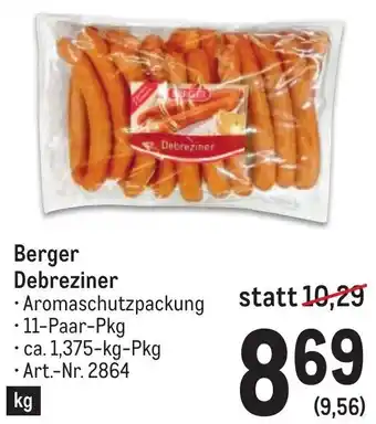 Metro Berger Debreziner • ca. 1,375-kg-Pkg Angebot