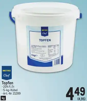 Metro Topfen • 5-kg-Kübel Angebot