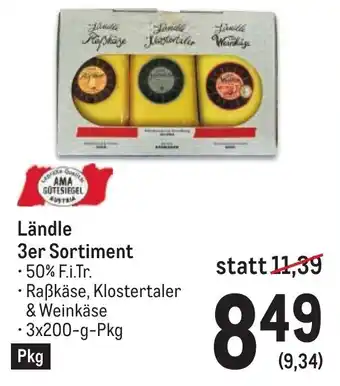 Metro Ländle 3er Sortiment • 3x200-g-Pkg Angebot