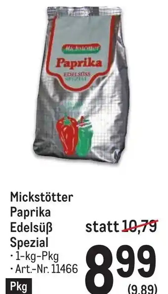 Metro Mickstötter Paprika Edelsüß Spezial • 1-kg-Pkg Angebot