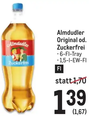 Metro Almdudler Original od. Zuckerfrei • 6-FI-Tray Angebot