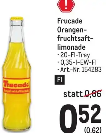 Metro Frucade Orangen- fruchtsaft- limonade • 20-FI-Tray Angebot