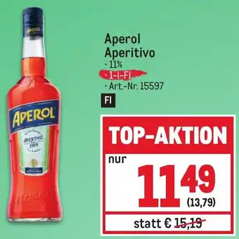 Metro Aperol Aperitivo 1-l-Fl Angebot