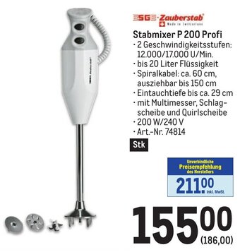 Metro Stabmixer P 200 Profi Angebot
