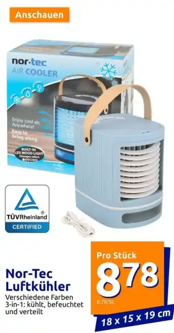 Action Nor-Tec Luftkühler Verschiedene Farben 3-in-1: kühlt, befeuchtet und verteilt 18 x 15 x 19 cm Angebot