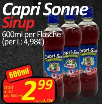 Wurstico Capri Sonne Sirup 600ml per Flasche Angebot