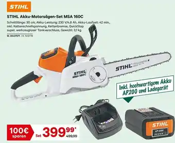 Lagerhaus STIHL Akku-Motorsägen-Set MSA 160C Angebot