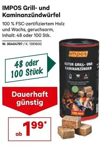 Lagerhaus Impos Grill-Und Kaminanzündwürfel Angebot