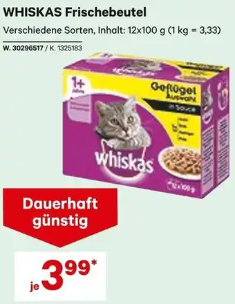 Lagerhaus Whiskas Frischebeutel Angebot