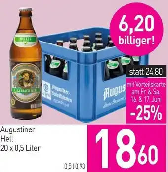 Sutterlüty Augustiner Hell 20 x 0,5 Liter Angebot