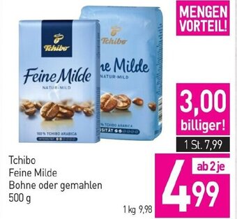 Sutterlüty Tchibo Feine Milde Bohne oder gemahlen 500 g Angebot