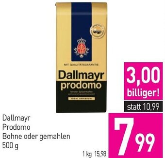 Sutterlüty Dallmayr Prodomo Bohne oder gemahlen 500 g Angebot