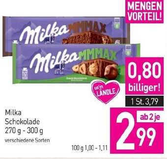 Sutterlüty Milka Schokolade 270 g- 300 g Angebot