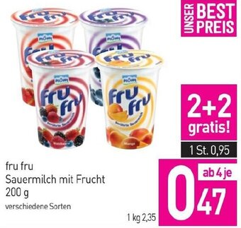 Sutterlüty fru fru Sauermilch mit Frucht 200 g Angebot