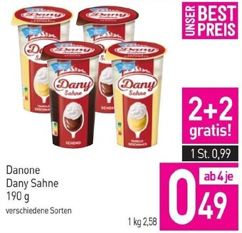 Sutterlüty Danone Dany Sahne 190 g Angebot