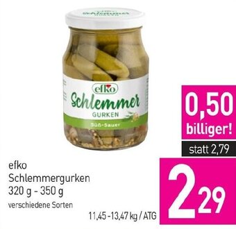 Sutterlüty efko Schlemmergurken 320 g - 350 g Angebot