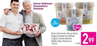 Sutterlüty Dolce Vita Vanille, Mango Exotic (vegan), Dunkle Schokolade (vegan), Schoko Banane, Heiße Liebe, Haselnuss 130 ml Angebot