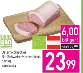 Sutterlüty Österreichisches Bio Schweine Karreesteak per kg Angebot