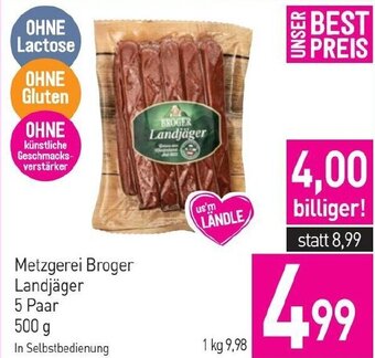 Sutterlüty Metzgerei Broger Landjäger 5 Paar Angebot