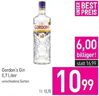 Sutterlüty Gordon's Gin 0,7 Liter verschiedene Sorten Angebot