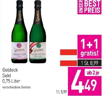 Sutterlüty Goldeck Sekt 0,75 Liter Angebot