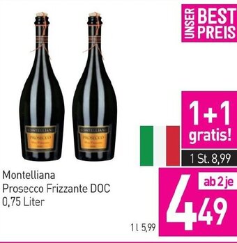 Sutterlüty Montelliana Prosecco Frizzante DOC 0,75 Liter Angebot