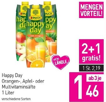 Sutterlüty Happy Day Orangen-, Apfel- oder Multivitaminsäfte 1 Liter Angebot