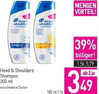 Sutterlüty Head & Shoulders Shampoo 300 ml Angebot