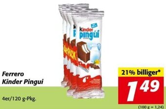Nah&Frisch Ferrero Kinder Pingui 4er/120 g-Pkg. Angebot